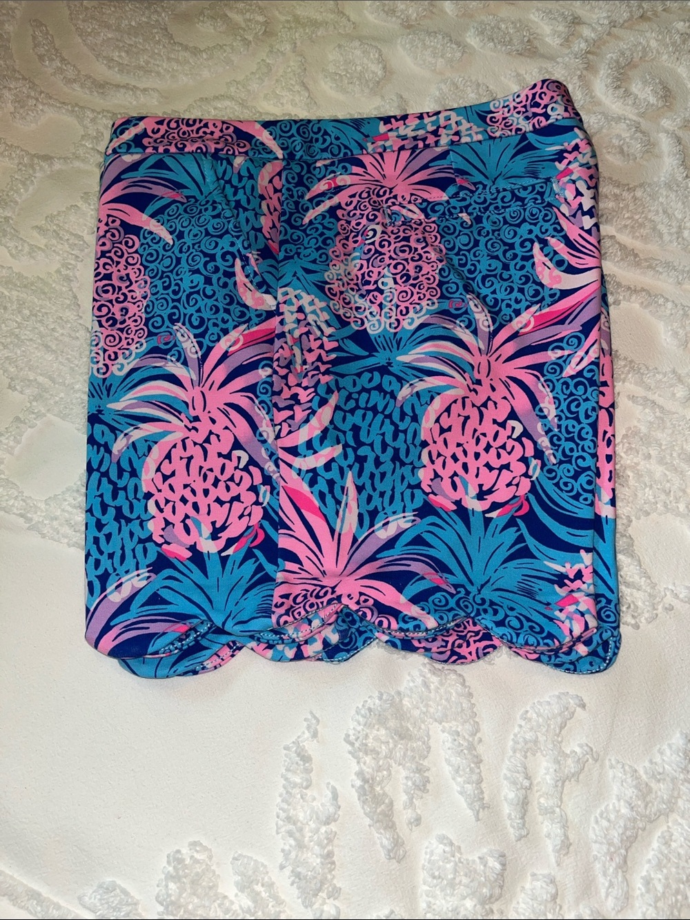 Lilly Pulitzer Pink & Blue Swirl Print Mini Skirt